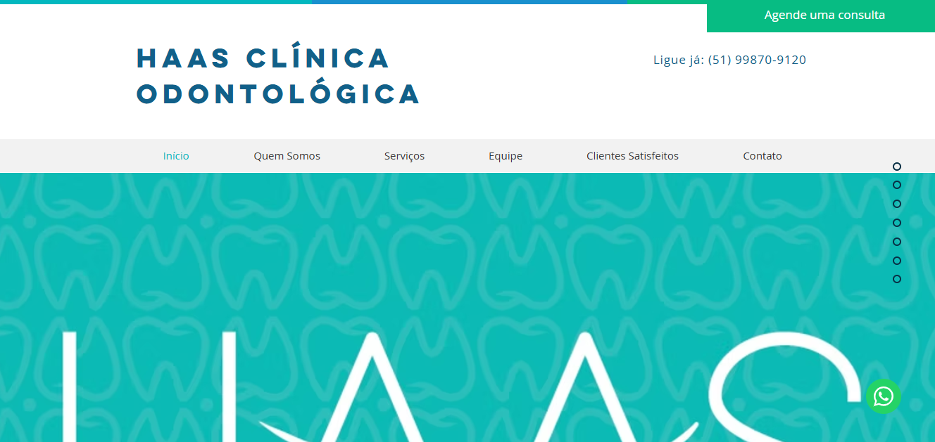 Clínica Haas - Capa do Site